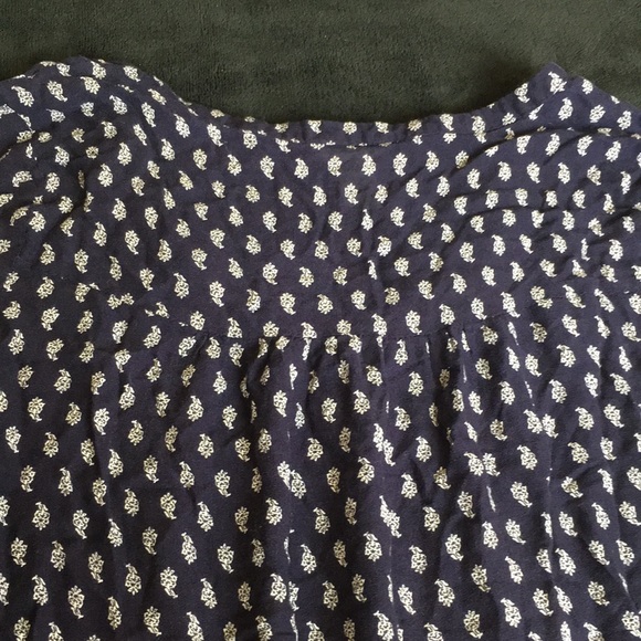 Forever21 Dark Navy, White, and Burgundy Purple Blouse - Picture 10 of 13